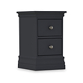 Porter Charcoal 2 Drawer Narrow Bedside Table