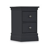 Porter Charcoal 2 Drawer Narrow Bedside Table