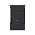 Porter Charcoal 2 Drawer Narrow Bedside Cabinet