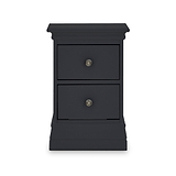 Porter Charcoal 2 Drawer Narrow Bedside Cabinet