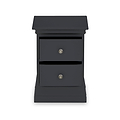 Porter Charcoal 2 Drawer Slim Bedside Table