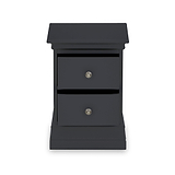 Porter Charcoal 2 Drawer Slim Bedside Table