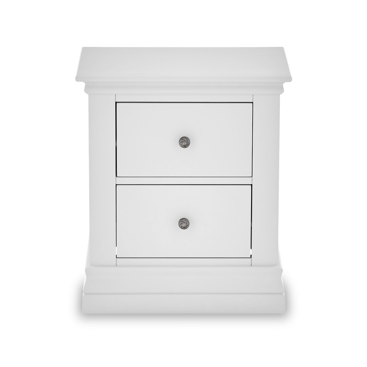 Porter White 2 Drawer Bedside Table 