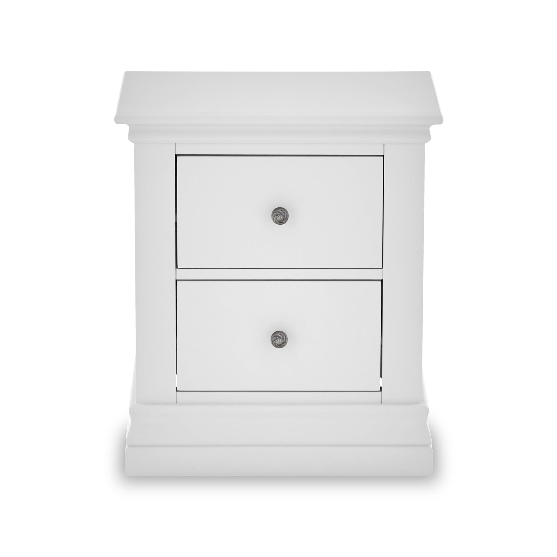 Porter White 2 Drawer Bedside Table 