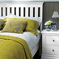 Porter White 2 Drawer Bedside Table for bedroom