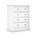 Porter White 2 Over 3 Chest of Storage Drawers