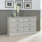 Porter Grey 6 Drawer Wide Storage Chest