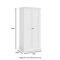Porter White Full Hanging Double Wardrobe dimensions