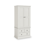 Porter Grey 2 Door 3 Drawer Double Wardrobe from Roseland Furniture