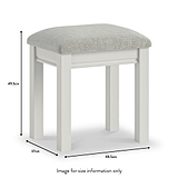 Porter Grey Upholstered Dressing Table Stool dimensions