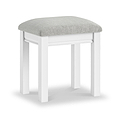 Porter White Upholstered Dressing Table Stool from Roseland Furniture