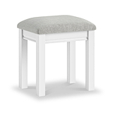 Porter White Upholstered Dressing Table Stool from Roseland Furniture