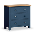 Farrow 3 Drawer Chest in Navy from Roseland Furniture