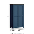 Farrow Kitchen Larder Unit By Roseland Furniture - Size Guide