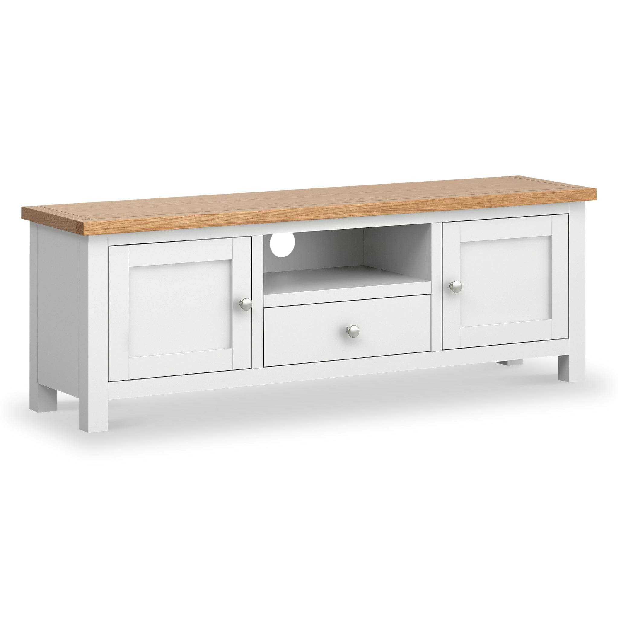 WHAT WE WANT WWW_FBFOOTSTAND ② Farrow 140cm Wide TV Stand | Grey, Cream or White | Roseland