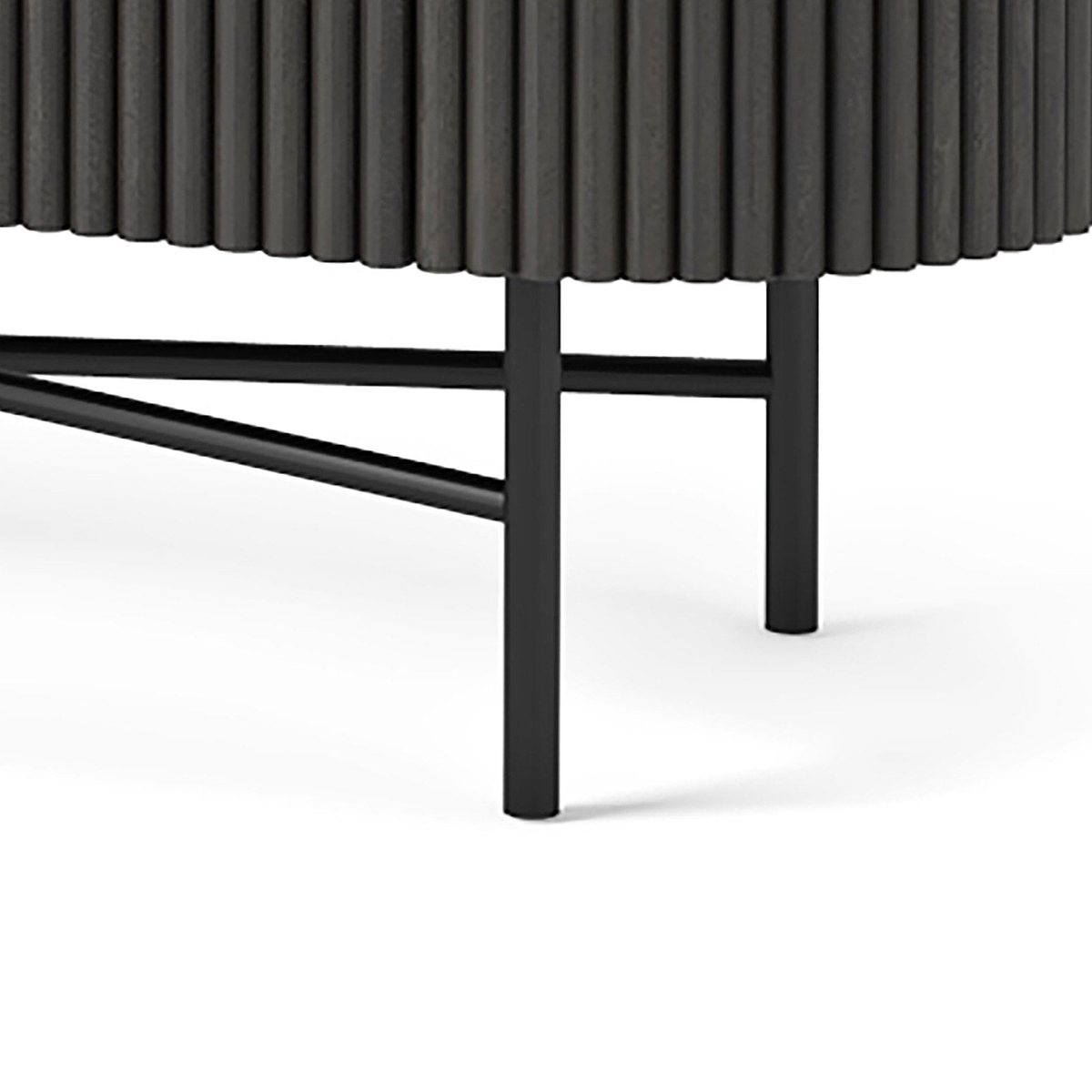 Milo Black Fluted Small Sideboard from Roseland Furniture