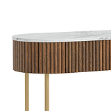 Milo Mango & Marble Walnut Fluted Console Table