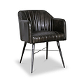 Aitor Dark Green Armchair with Pleated Back by Roseland Furniture