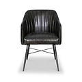 Aitor Dark Green Armchair with Pleated Back by Roseland Furniture