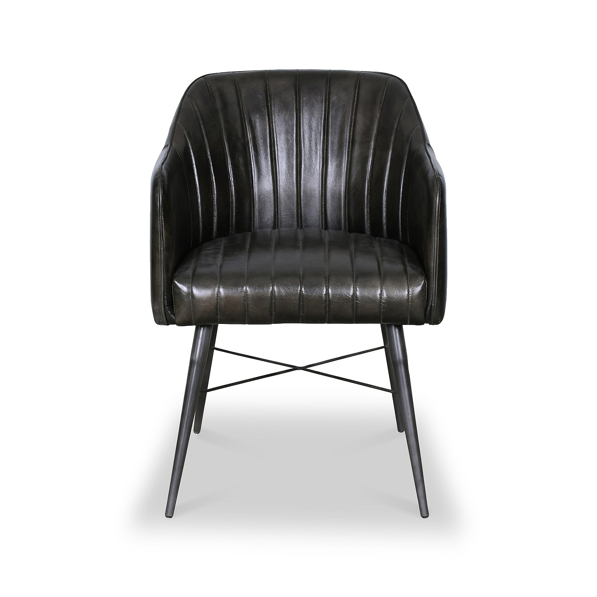 Aitor Dark Green Armchair with Pleated Back by Roseland Furniture