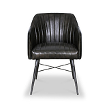 Aitor Dark Green Armchair with Pleated Back by Roseland Furniture