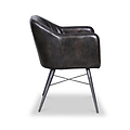 Aitor Dark Green Armchair with Pleated Back 