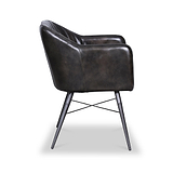 Aitor Dark Green Armchair with Pleated Back 