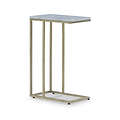 Elissa White Marble Side Table with Gold Leg