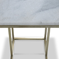 Elissa White Marble Side Table with Gold Leg