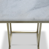 Elissa White Marble Side Table with Gold Leg