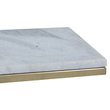 Elissa White Marble Side Table with Gold Leg