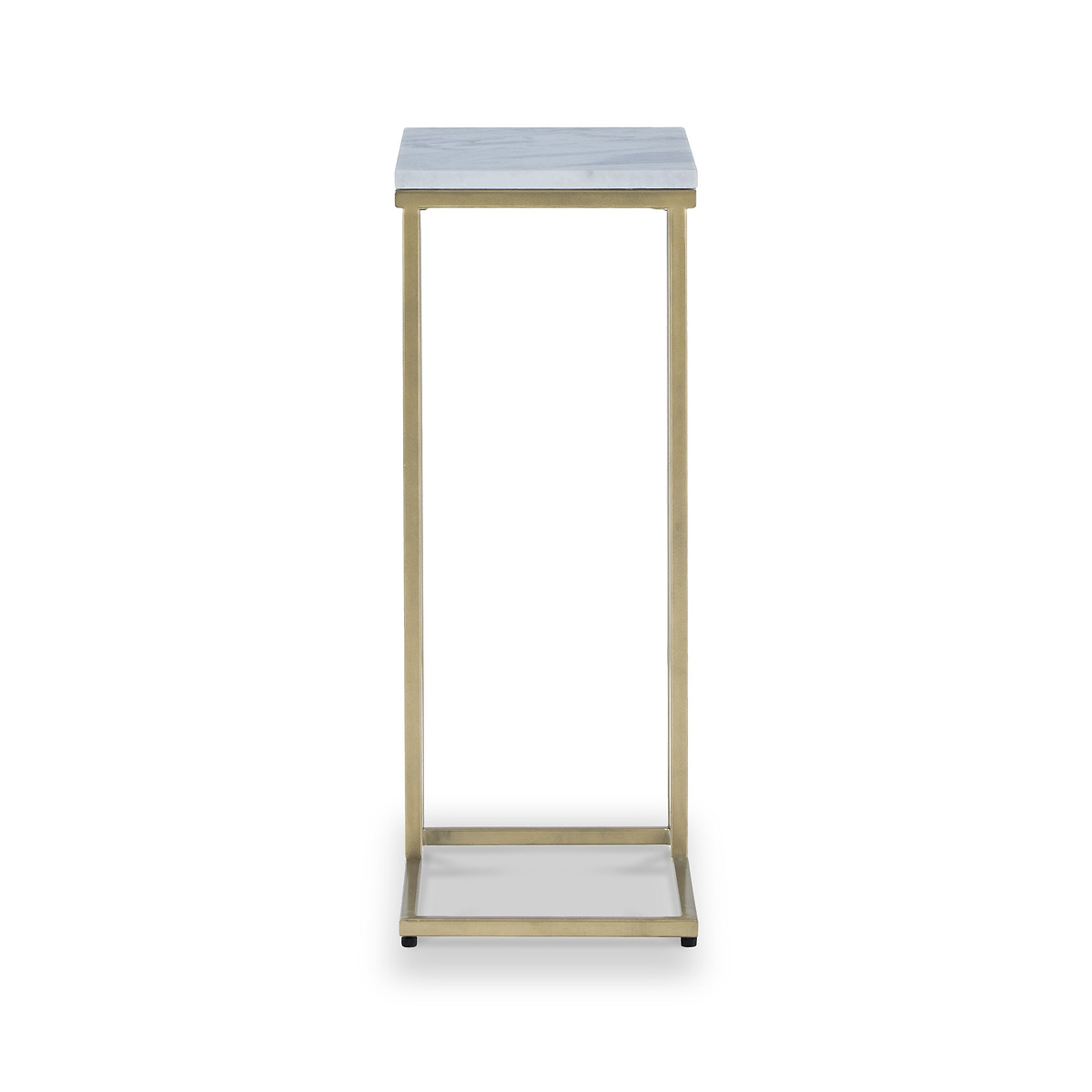Elissa White Marble Side Table with Gold Leg