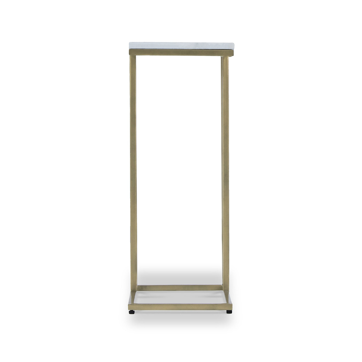 Elissa White Marble Side Table with Gold Leg