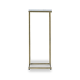 Elissa White Marble Side Table with Gold Leg