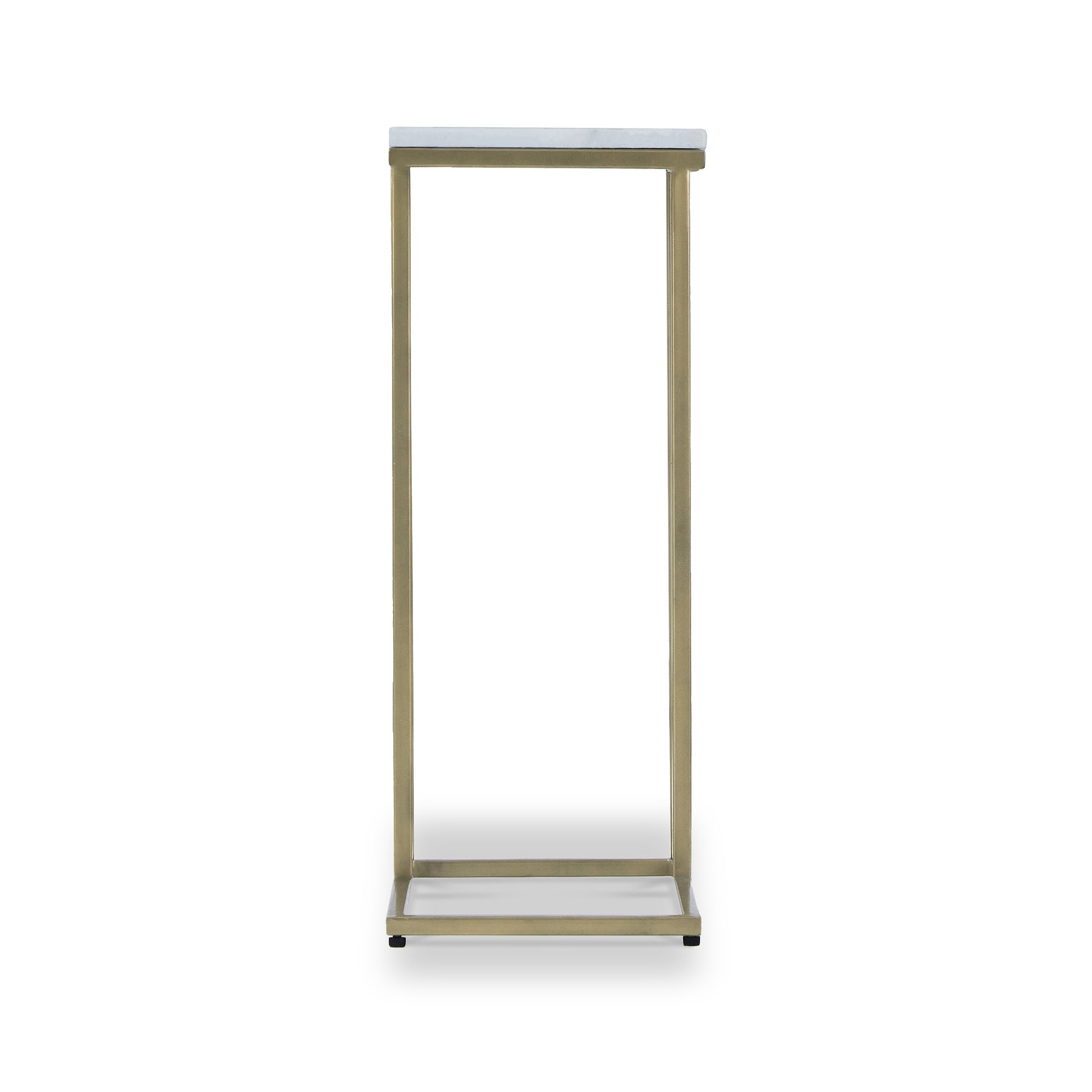 Elissa White Marble Side Table with Gold Leg
