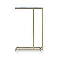 Elissa White Marble Side Table with Gold Leg