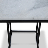 Elissa White Marble Side Table with Black Leg 