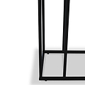 Elissa White Marble Side Table with Black Leg 