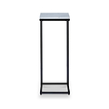 Elissa White Marble Side Table with Black Leg 