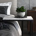 Elissa Marble Side Table with Black Leg