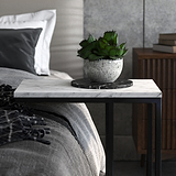 Elissa Marble Side Table with Black Leg
