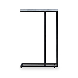 Elissa White Marble Side Table with Black Leg 