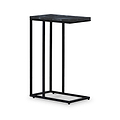 Elissa Black Marble Side Table with Black Leg from Roseland Furniture