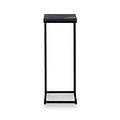 Elissa Black Marble Side Table with Black Leg