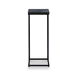 Elissa Black Marble Side Table with Black Leg