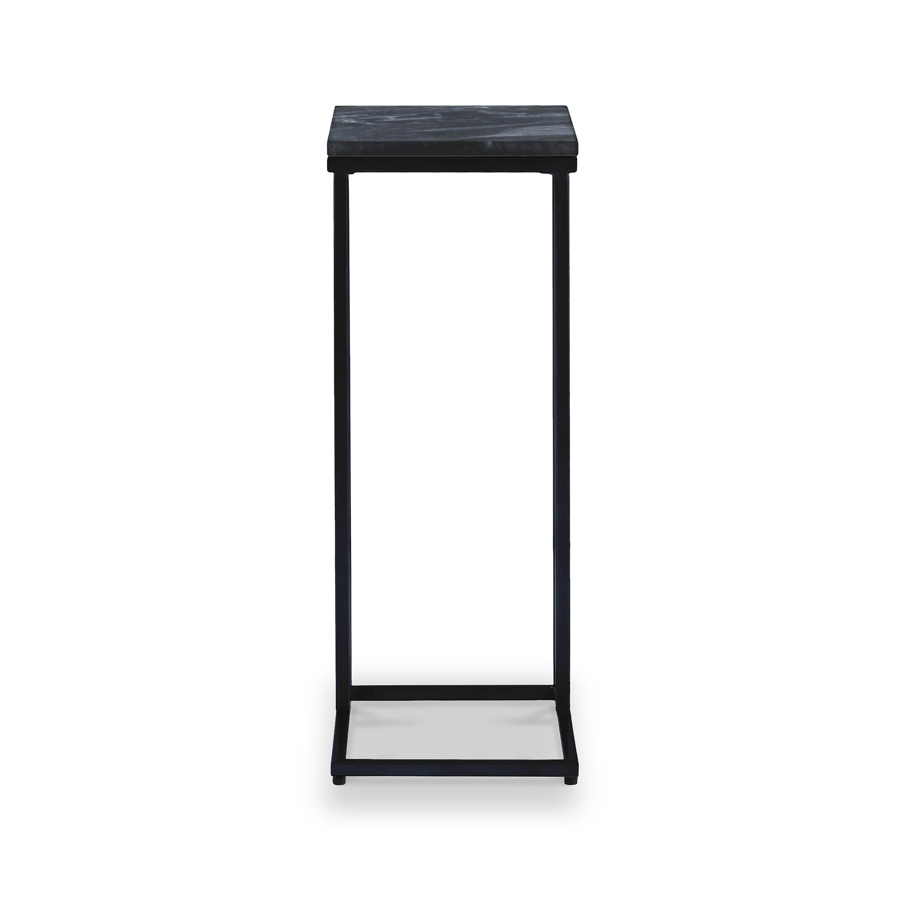 Elissa Black Marble Side Table with Black Leg