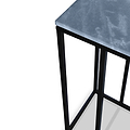 Elissa Grey Blue Marble Side Table with Black Leg