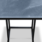 Elissa Grey Blue Marble Side Table with Black Leg