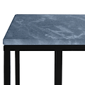 Elissa Grey Blue Marble Side Table with Black Leg
