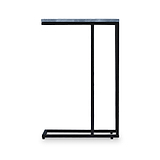 Elissa Grey Blue Marble Side Table with Black Leg